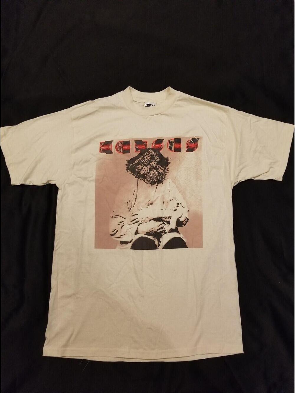 KANSAS Tee Freaks Of Nature Cover Rock Band Unisex T-Shirt Mens XL Cream White